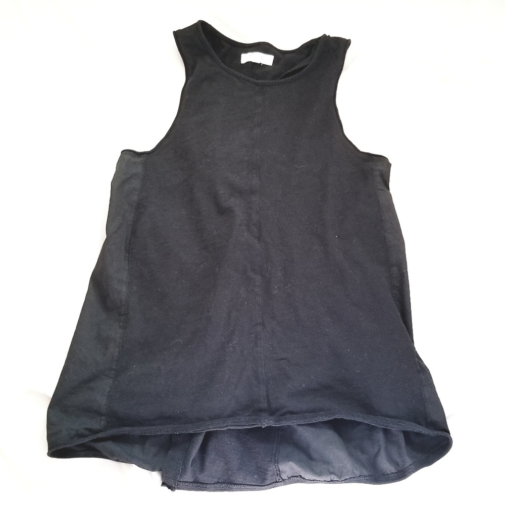 NWOT Madewell Split Back Black Cotton Tank Top